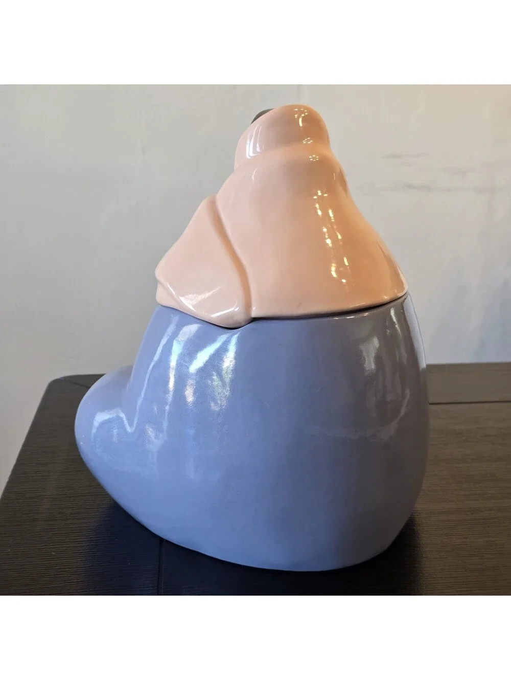 Vintage Southwestern Pueblo Woman Ceramic Cookie Jar With Lid Lavender Pink EUC